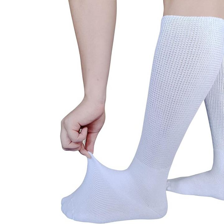 Diabetische VitalSox sokken, extra breed design voor maximaal comfort bij gezwollen voeten en lymfoedeem.