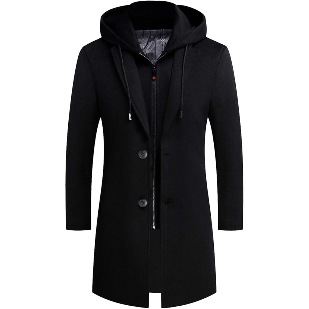 Elegante bruine heren trenchcoat, perfecte lange jas voor koud weer. Klassiek en verfijnd.