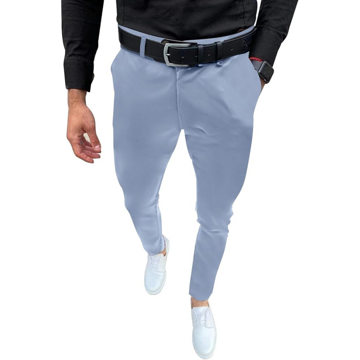 Heren Evert slim fit stretch pantalon, combineert formeel met casual comfort en stijl.