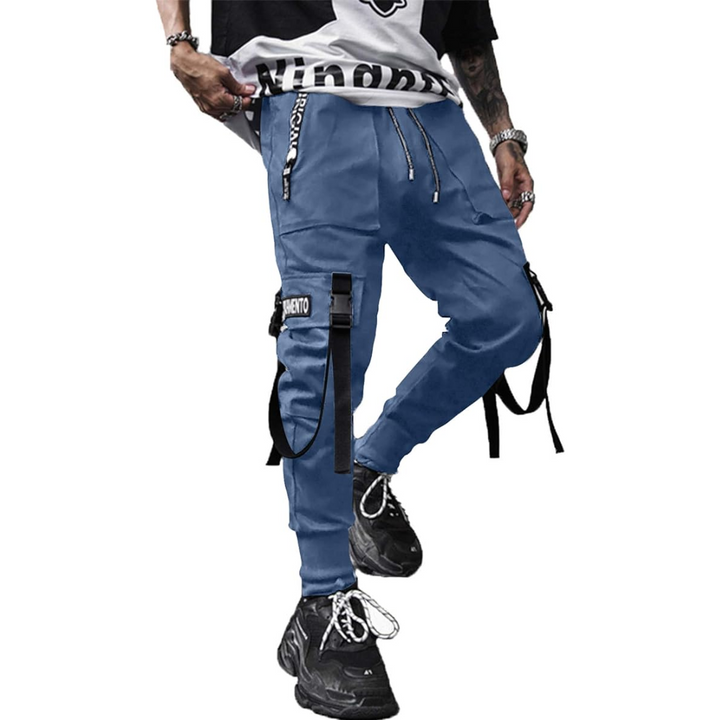 Heren tactische techwear joggingbroek Robert in zwart, perfect voor streetwear en dagelijks comfort.