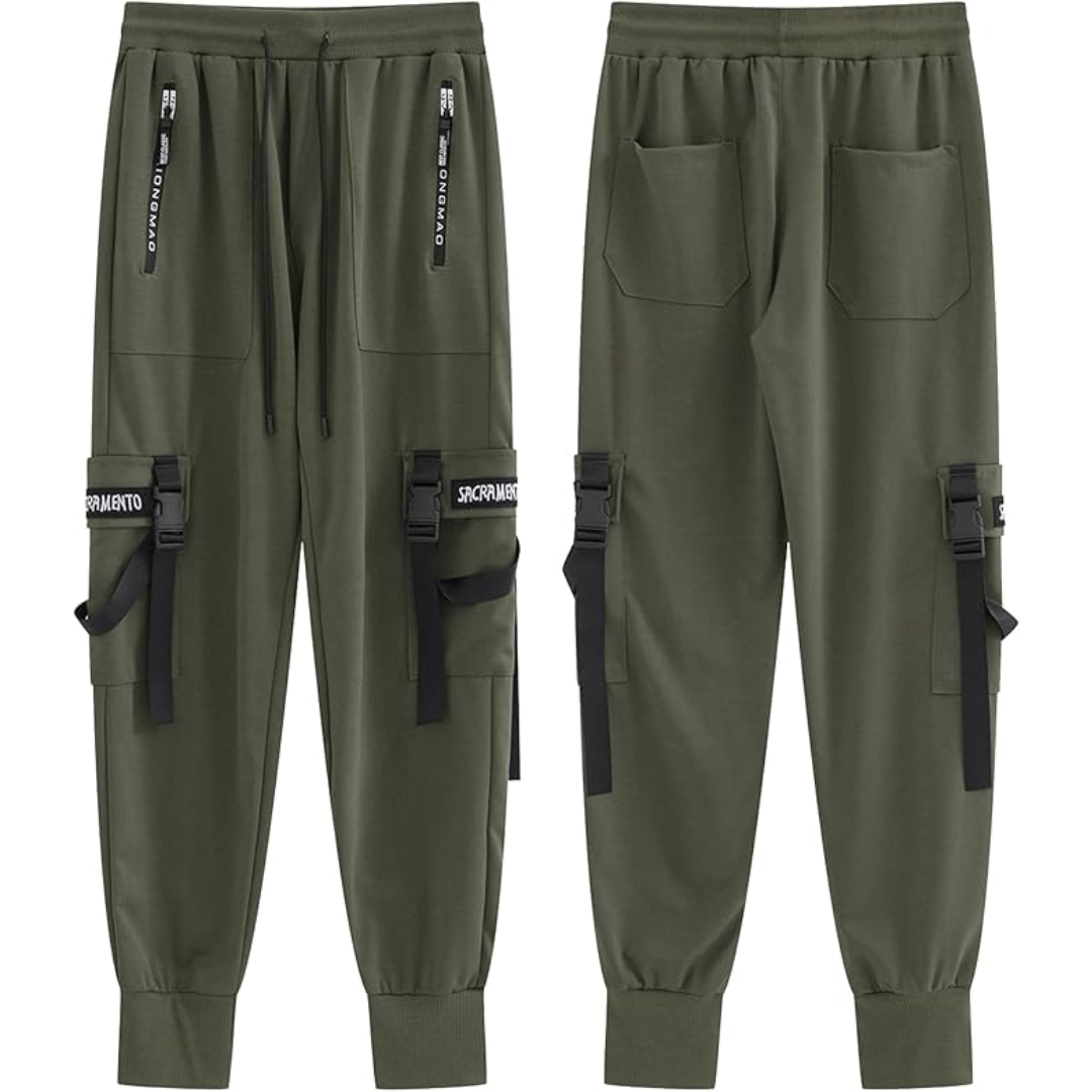 Comfortabele heren broek Robert: tactische techwear joggingbroek met multi-pockets voor streetwear.