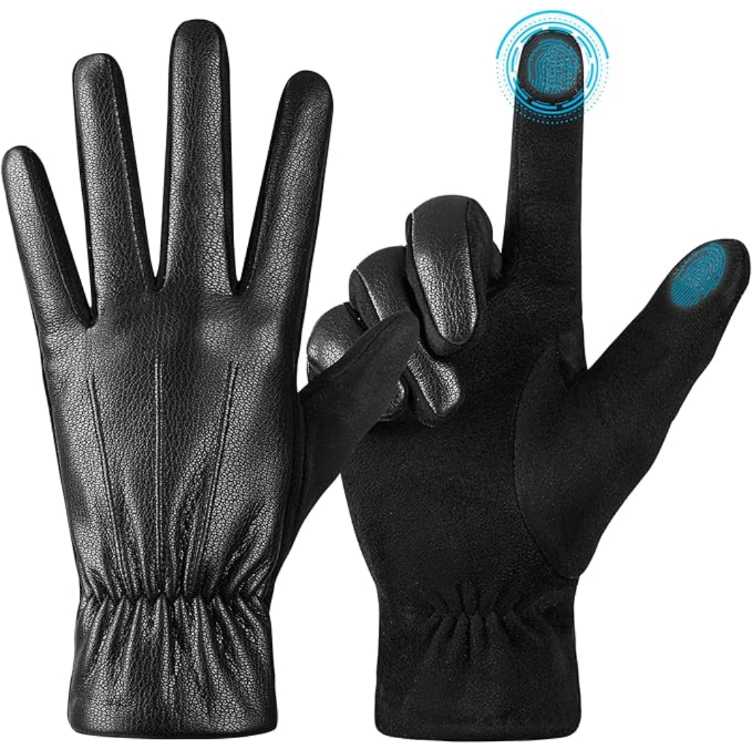 Stijlvolle Victor heren suède handschoenen, winddicht en warm, perfecte accessoire voor de wintermode.