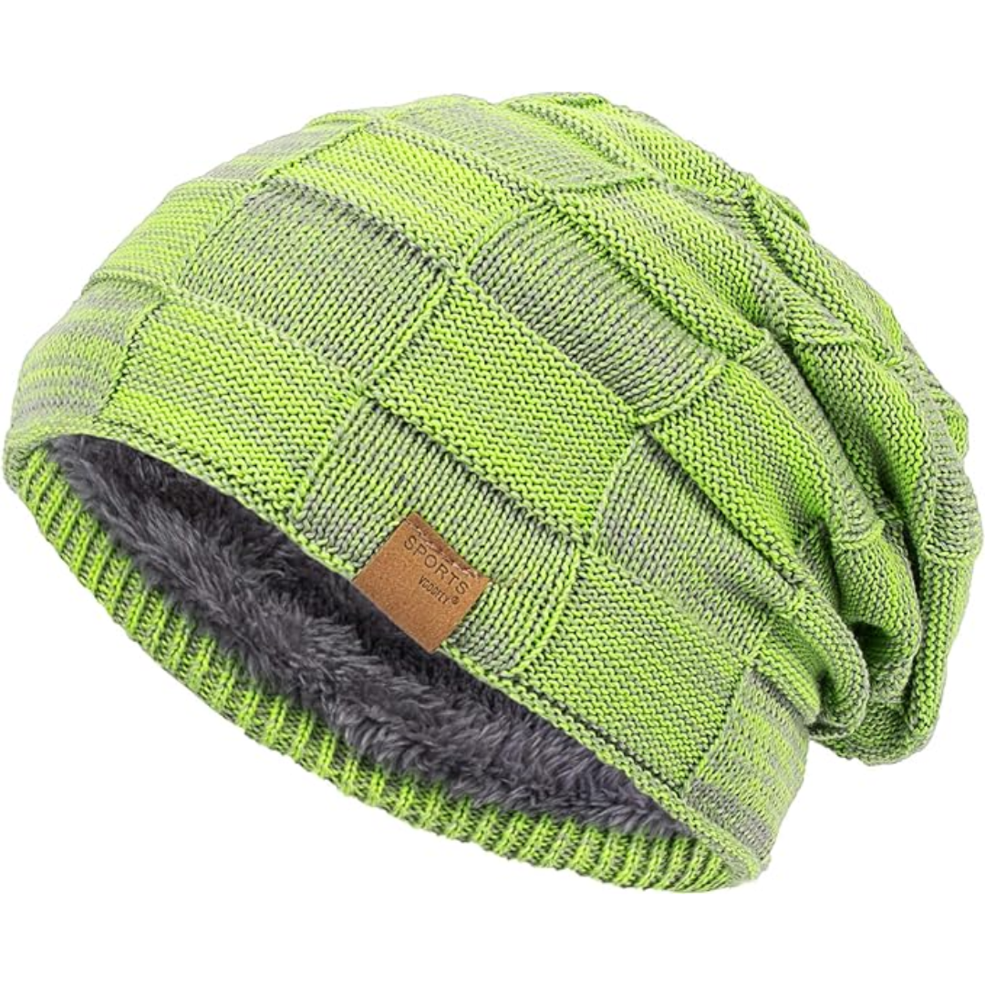 Unisex Luca slouchy beanie, warme gebreide muts voor heren & dames, winter accessoire.