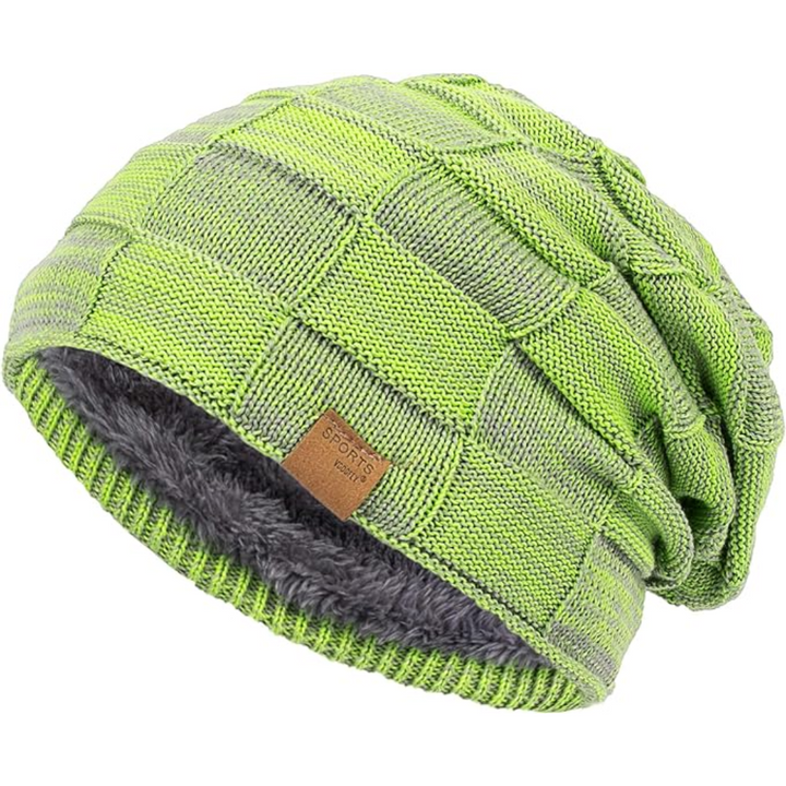 Unisex Luca slouchy beanie, warme gebreide muts voor heren & dames, winter accessoire.