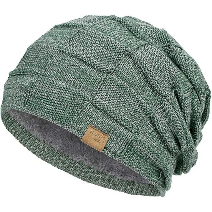 Luca gebreide slouchy muts, warme wintermuts voor heren en dames, ideaal hoofddeksel.
