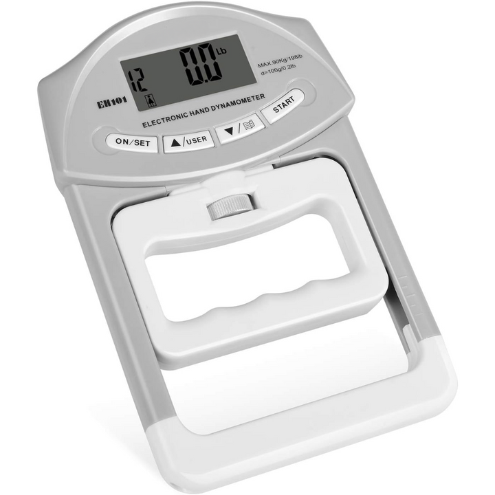 Hoge resolutie beeld van de dynamometer; essentieel voor fysiotherapie en het meten van handkracht.