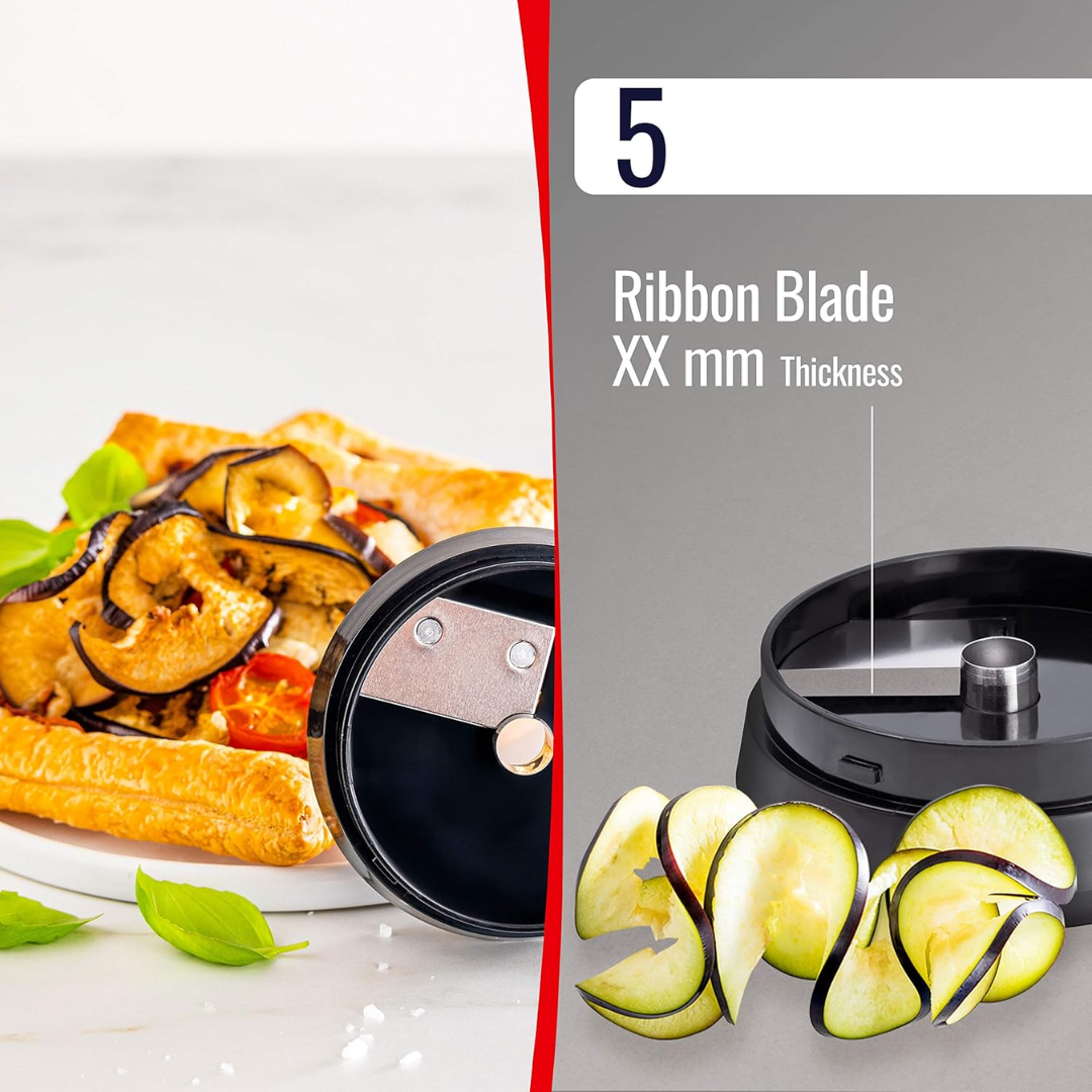 Creëer eenvoudig heerlijke groentepasta met deze universele 4-in-1 RVS spiraalsnijder. Voor courgette, wortel.
