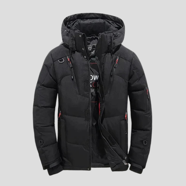 Stijlvol heren donsjack, warm en comfortabel, perfect voor winterse dagen. Elegante isolatie in herenmode.