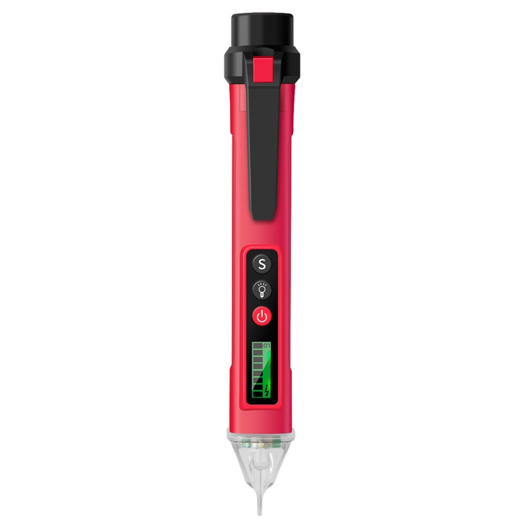 Digitale AC/DC spanningsdetector pen voor veilige, contactloze elektriciteitsmetingen. Essentieel elektrisch gereedschap.