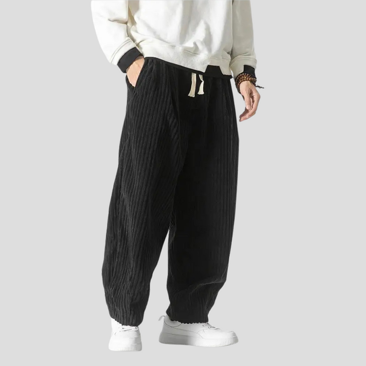 Heren losse rechte broek New4 in beige, comfortabel voor casual stijl en vrije tijd.