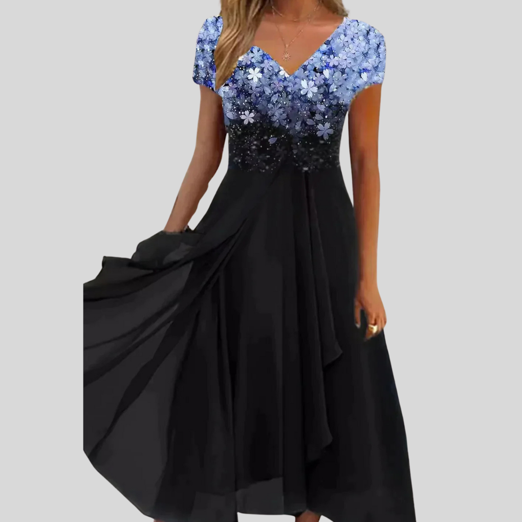 Elegante damesjurk van comfortabele mixstof, ideaal voor diverse gelegenheden. Flatterende midi pasvorm in klassieke kleur.