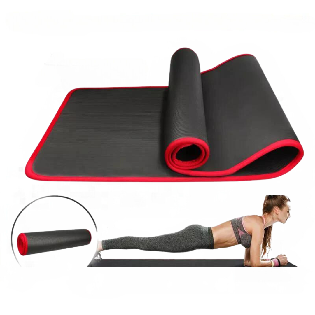 Dikke antislip FlexiMat yogamat voor maximaal comfort tijdens yoga, stretching en grondoefeningen.
