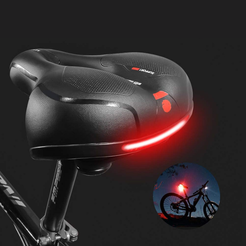 Comfortabel gel fietszadel, ergonomisch ontworpen voor heren- en damesfietsen. Voor lange, aangename ritten.