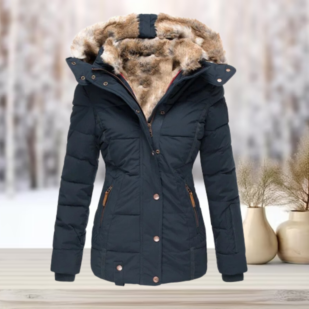 Warme en comfortabele dames winter pufferjas, perfect voor stijlvolle wintermode en dagelijks gebruik.