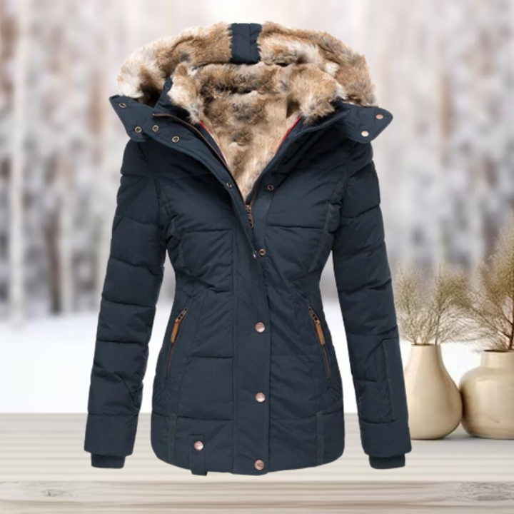 Warme en comfortabele dames winter pufferjas, perfect voor stijlvolle wintermode en dagelijks gebruik.