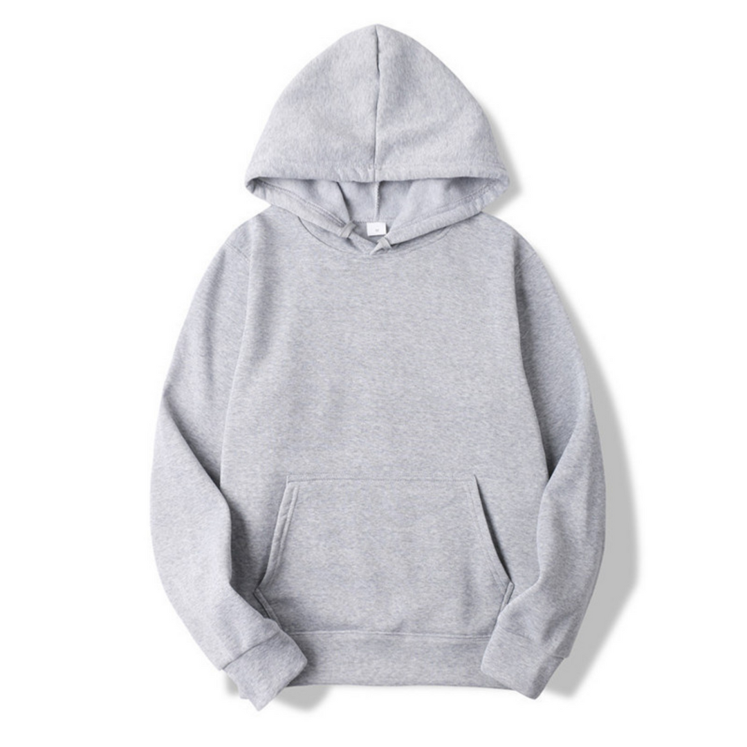 Effen herenhoodie, comfortabel en stijlvol, ideaal voor casual herenmode en basickleding.