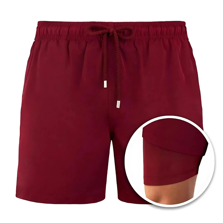 Groene heren zwembroek, comfortabel en stijlvol. Perfecte polyester badmode voor zomerse zwemavonturen.