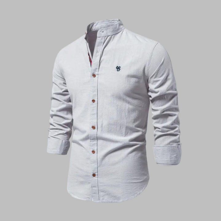 Smart casual heren poloshirt met lange mouwen, combineert stijl en comfort perfect voor mannen.