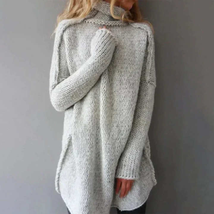 Stijlvolle dames oversized gebreide trui in een comfortabele, relaxte pasvorm, perfect voor herfst- en wintermode.