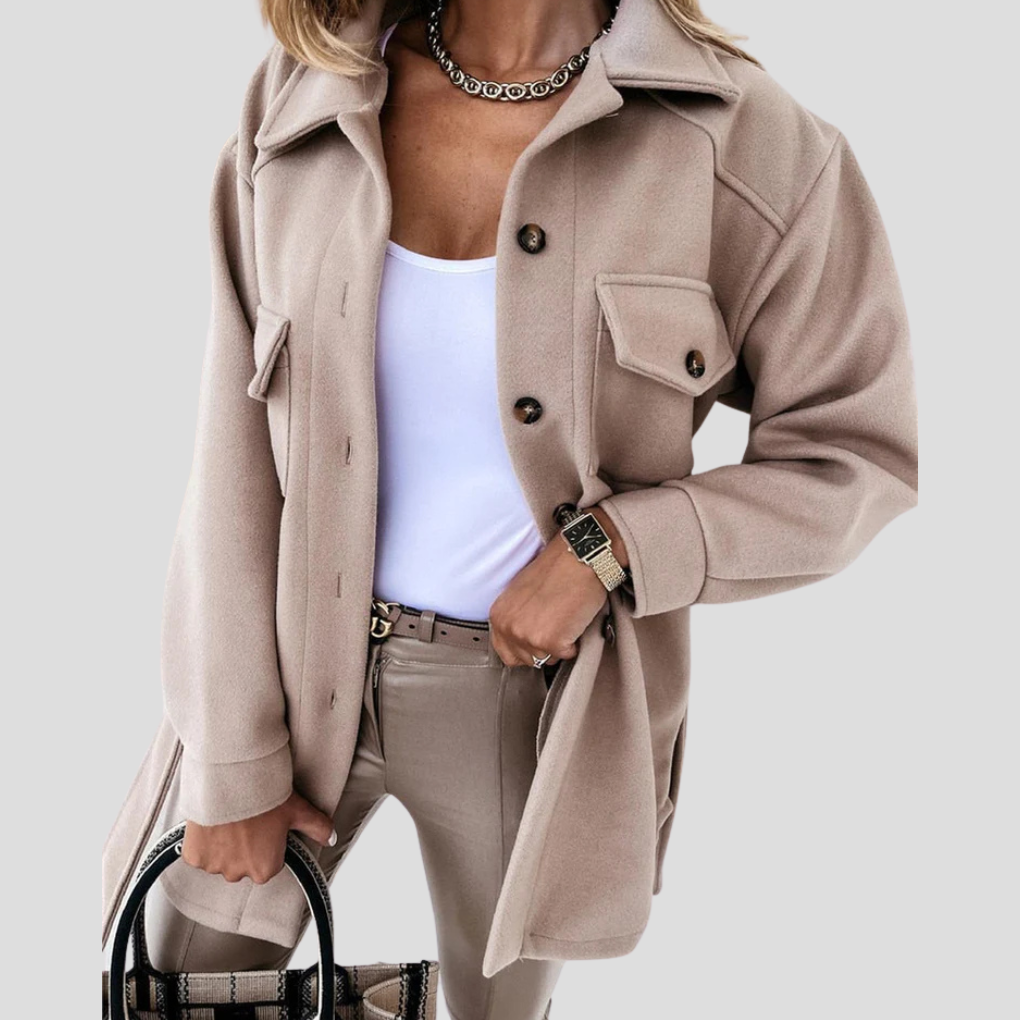 Stijlvolle dames oversized jas, comfortabel en veelzijdig voor elk seizoen. Perfecte casual mode.