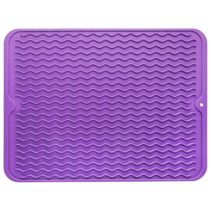 Duurzame grijze siliconen mat, als keuken organiser of lade voering, gemakkelijk schoon te maken.
