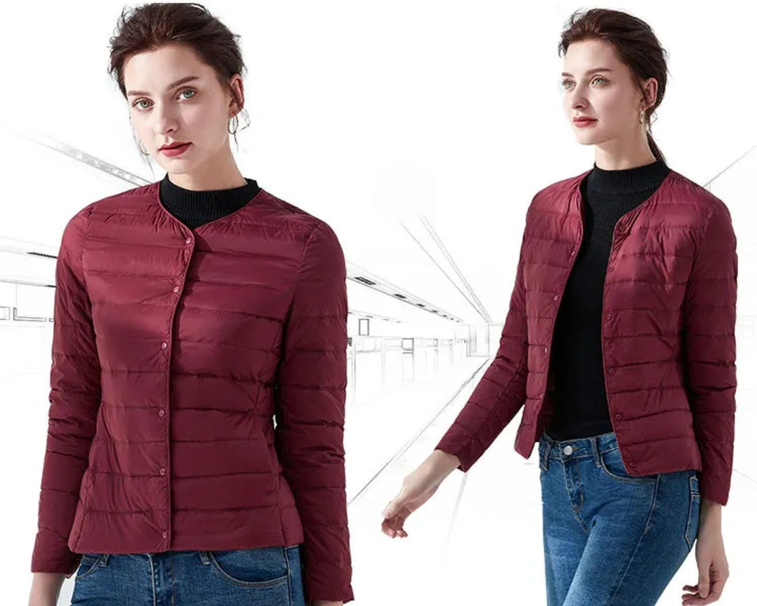 Comfortabel dames donsjack, warm en waterafstotend. Trendy bovenkleding, ideaal voor de winter.