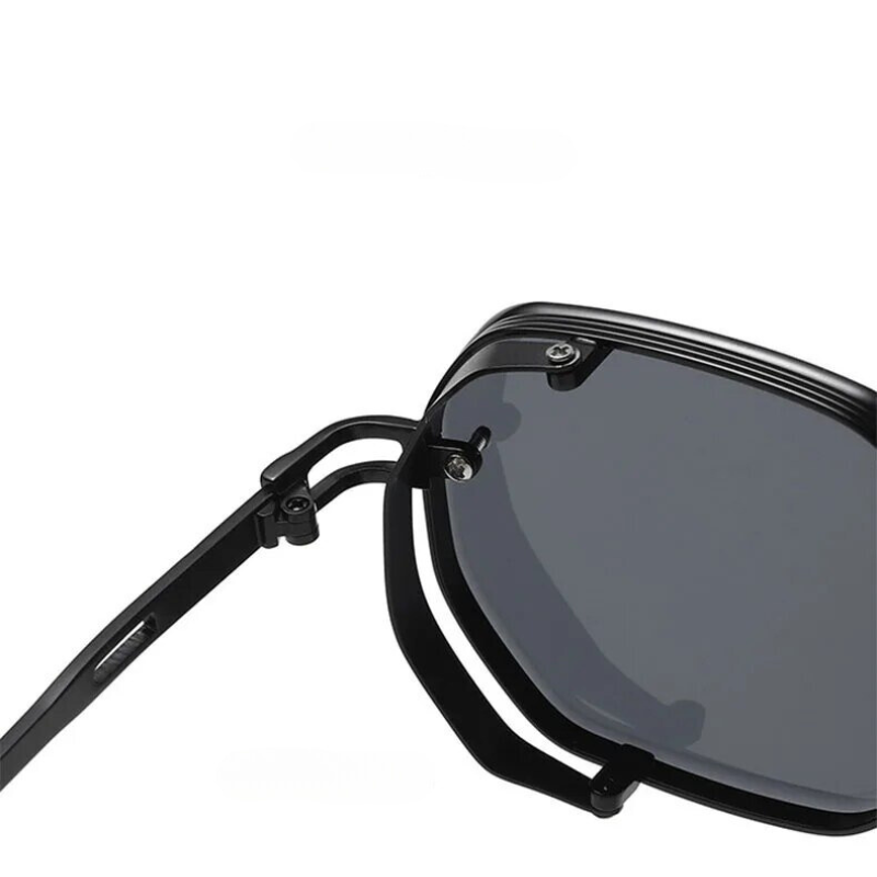 Elegante unisex zonnebril, aluminium frame, biedt uitstekende UV-bescherming en gepolariseerde glazen voor helder zicht.