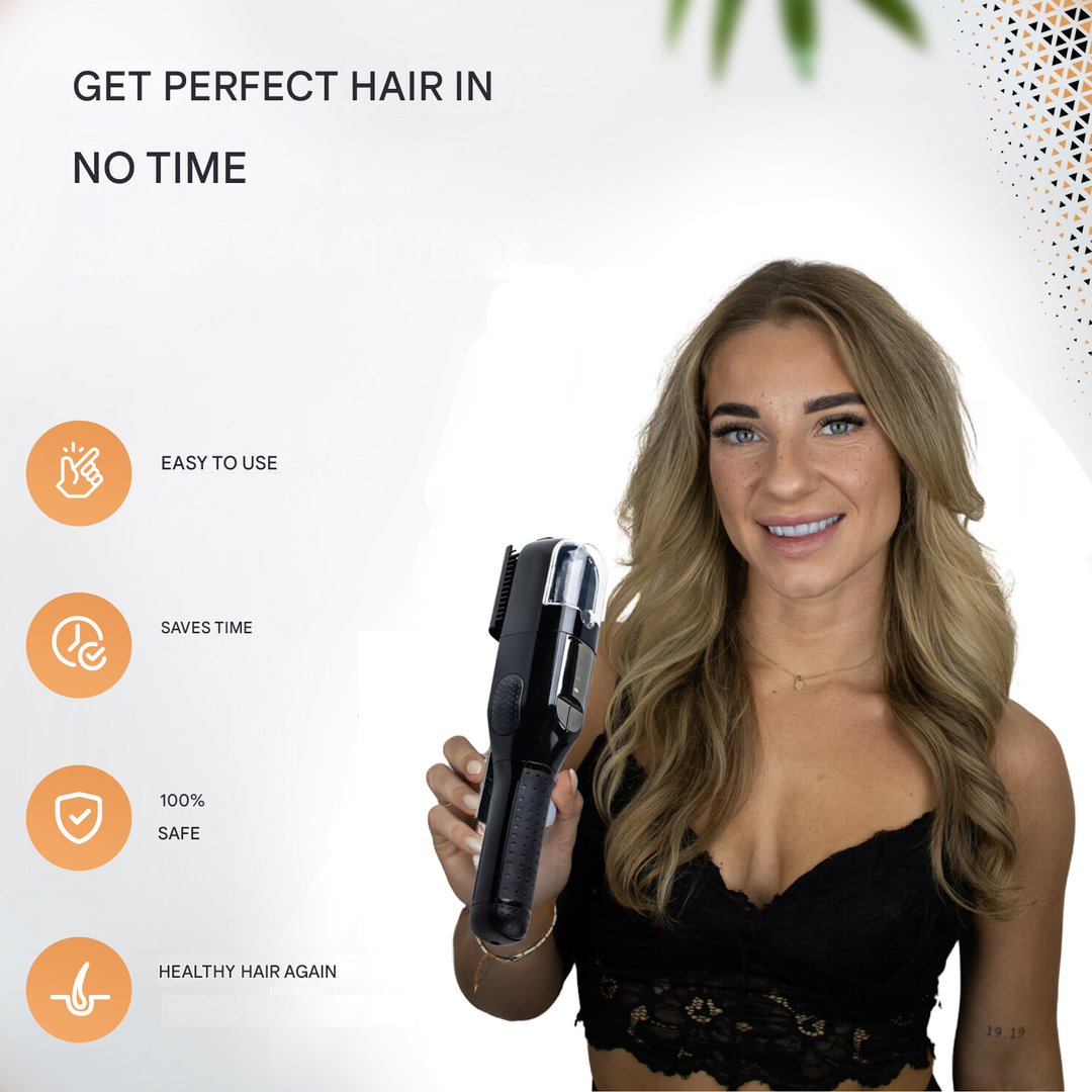 Compacte dames haarpunten trimmer voor thuisgebruik. Eenvoudig gespleten punten verwijderen voor mooi haar.