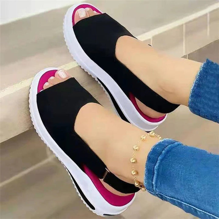 Dames sandalen met moderne ritssluiting, perfecte modieuze en comfortabele zomerschoenen.