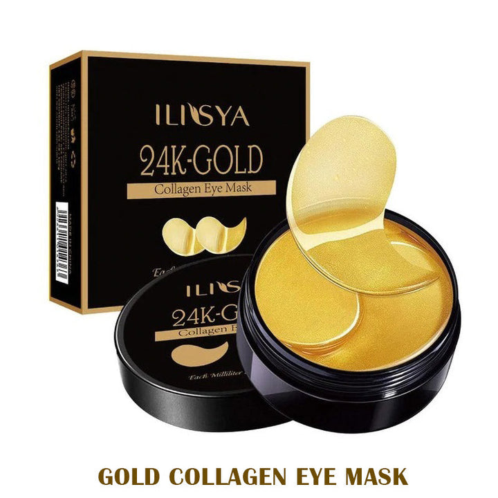 Goud oogmasker voor een stralende teint; vermindert tekenen van vermoeidheid en verfrist de ogen effectief.