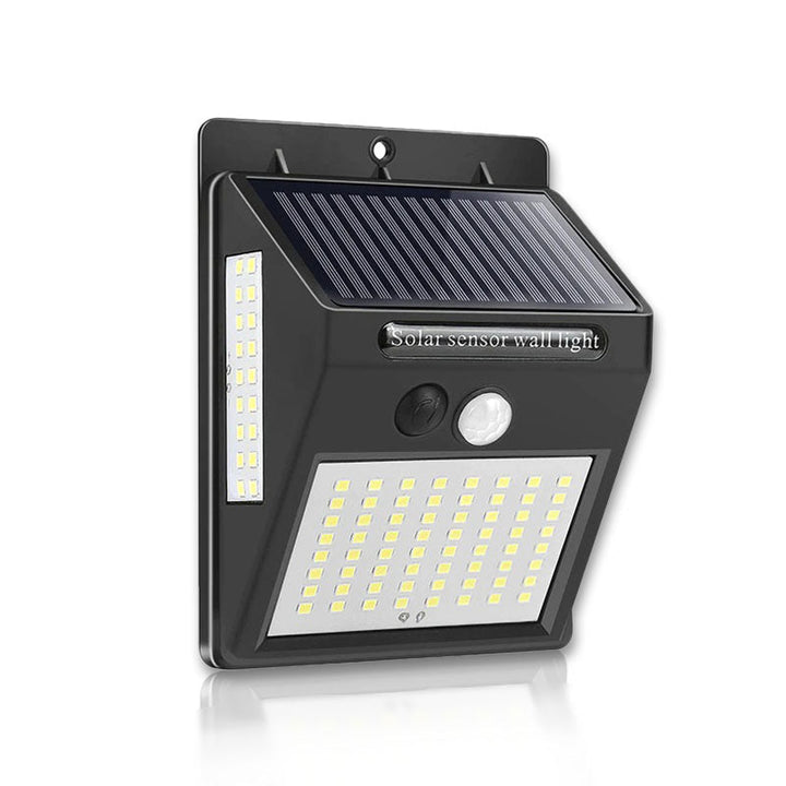 Praktische draadloze solar LED buitenverlichting met gevoelige bewegingssensor voor terras, oprit of ingang.