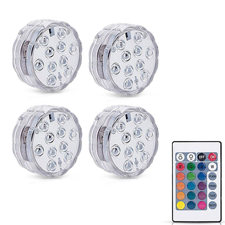 Draagbare LED sfeerlamp met afstandsbediening, klaar voor gebruik op terras of balkon.