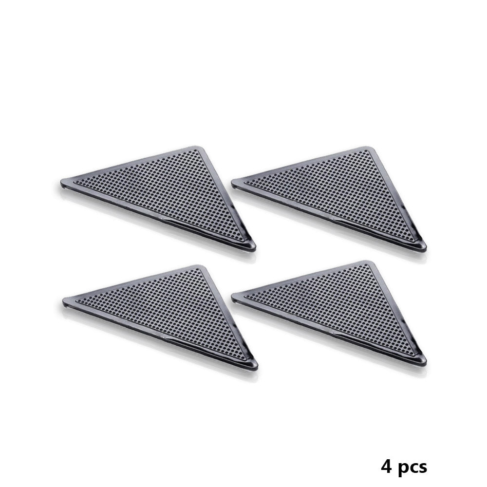 Set antislip pads strategisch geplaatst onder vloerkleed. Zorgt voor maximale grip en woonveiligheid.
