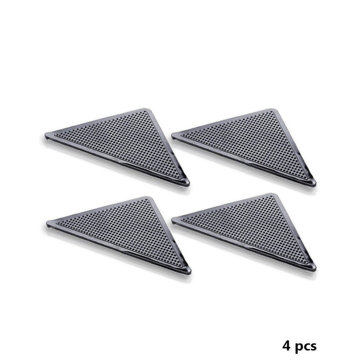 Set antislip pads strategisch geplaatst onder vloerkleed. Zorgt voor maximale grip en woonveiligheid.