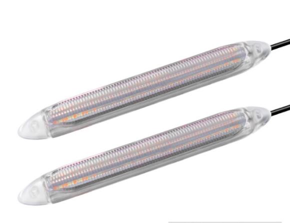 Flexibele universele LED koplamp strip. Waterdichte dagrijverlichting & dynamische richtingaanwijzer. Auto styling.