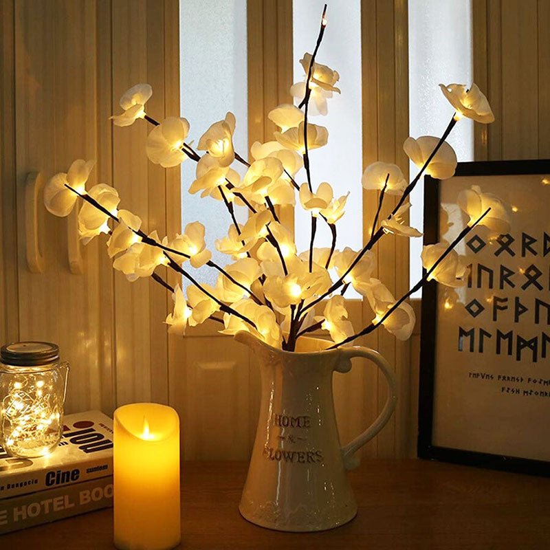 Sfeervolle bloemenlamp met LED, originele cadeautip voor elke gelegenheid.
