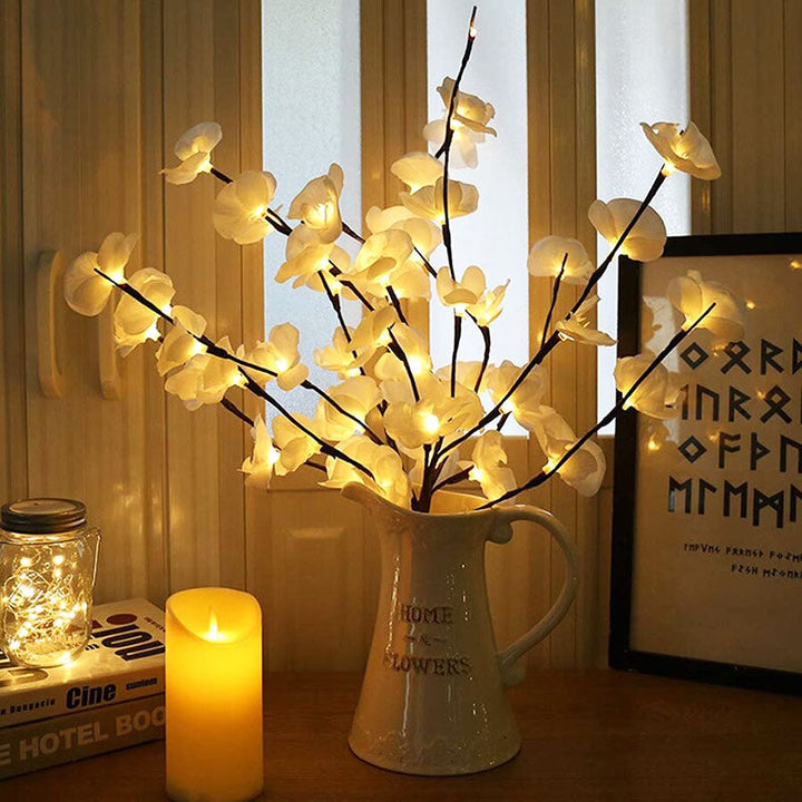 Sfeervolle bloemenlamp met LED, originele cadeautip voor elke gelegenheid.