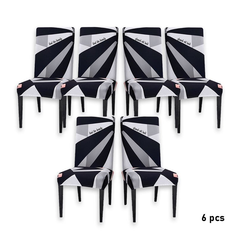 Elegante stoelhoes, elastisch en wasbaar, voor een chique uitstraling van uw eetkamerstoelen.