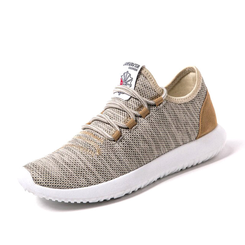 Grijze heren comfortabele slip-on sneakers. Perfect voor een casual stijl.