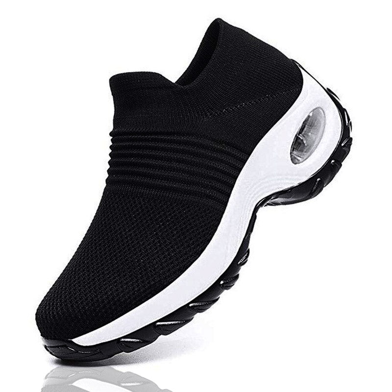 Zijaanzicht: Dames AIR sneakers met innovatieve zool voor pijnvrij en comfortabel lopen.
