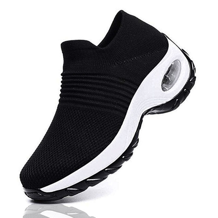 Zijaanzicht: Dames AIR sneakers met innovatieve zool voor pijnvrij en comfortabel lopen.
