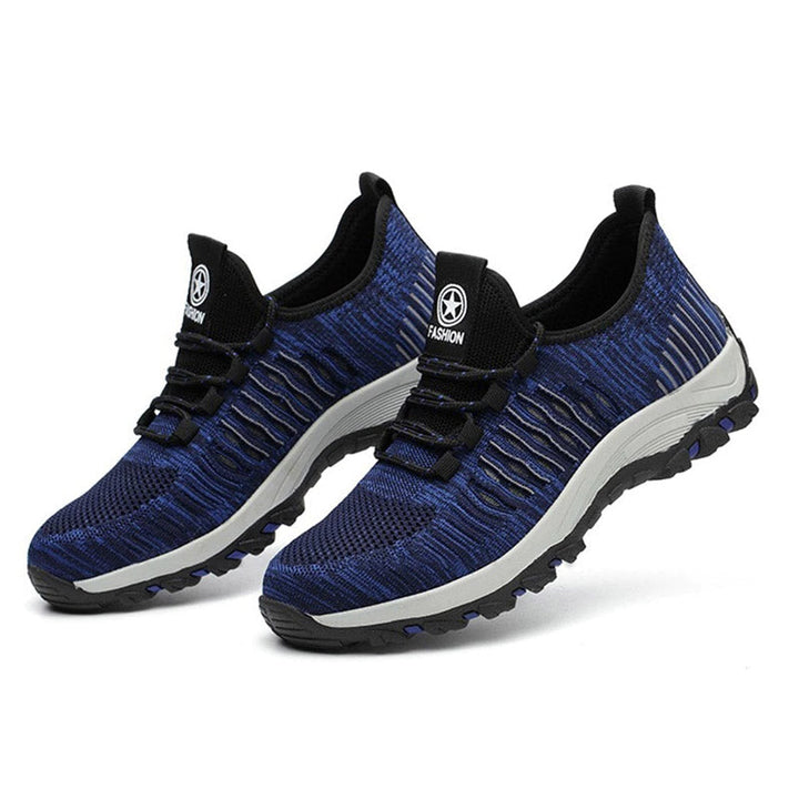 Indestructible heren sneakers als werkschoenen, stalen neus, antislip en beschermend, voor optimale prestaties in elke omgeving.