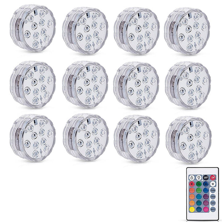 Diverse draagbare waterdichte LED lampen als sfeervolle buitenverlichting en decoratie.