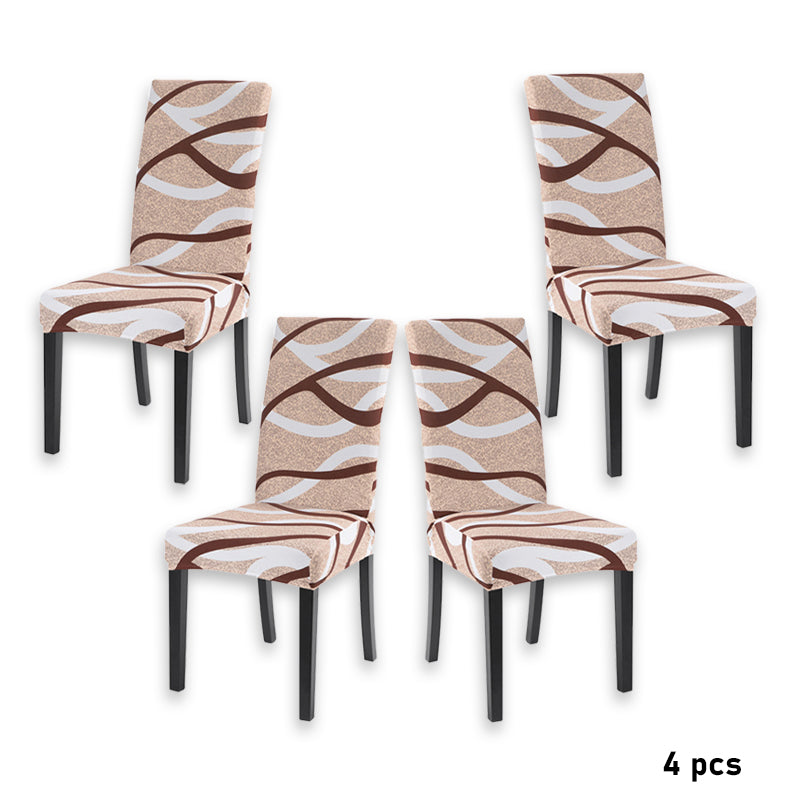 Verfris uw interieur met deze wasbare stoelhoes; beschermt en vernieuwt eetkamerstoelen modern.