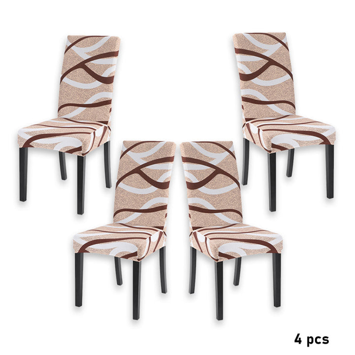 Verfris uw interieur met deze wasbare stoelhoes; beschermt en vernieuwt eetkamerstoelen modern.