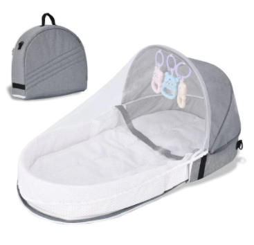 Essentiële babyuitzet: draagbaar babybedje, veilig en comfortabel voor slapende pasgeborenen, overal te gebruiken.
