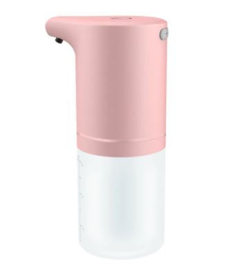 Zilverkleurige automatische infrarood zeepdispenser; hygiënisch en praktisch voor contactloos handen wassen.