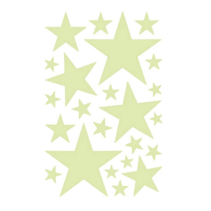 Simuleer een sterrenhemel met deze lichtgevende sterren muurstickers voor kinderkamers.