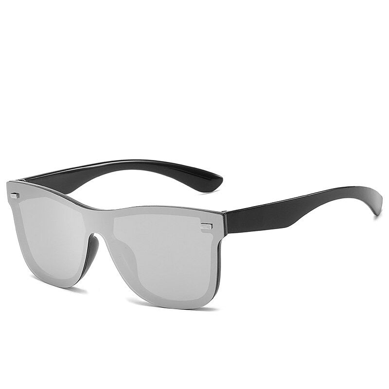 Unieke randloze zonnebril, unisex, met gradiënt lenzen en volledige UV400 bescherming.