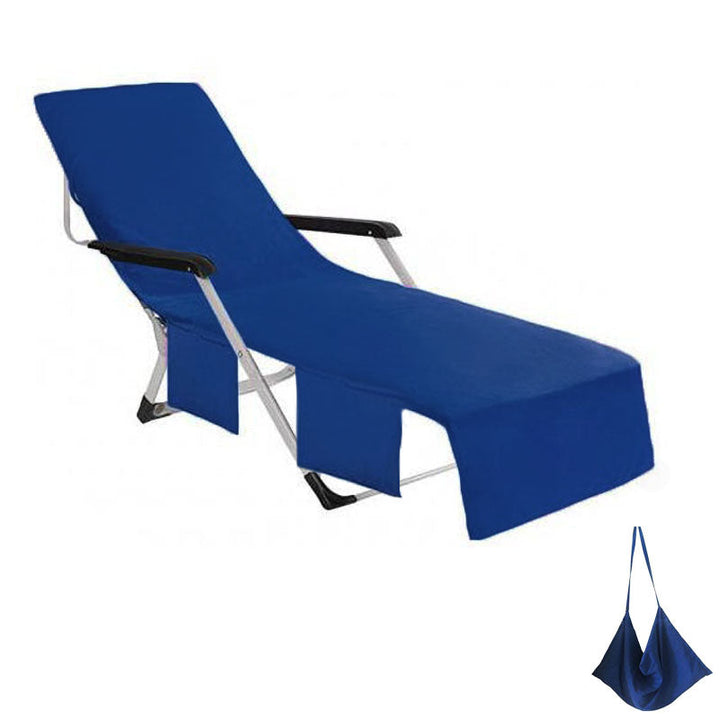 Multifunctioneel loungedoek voor strand en zwembad, met handige zakken voor al je spullen.